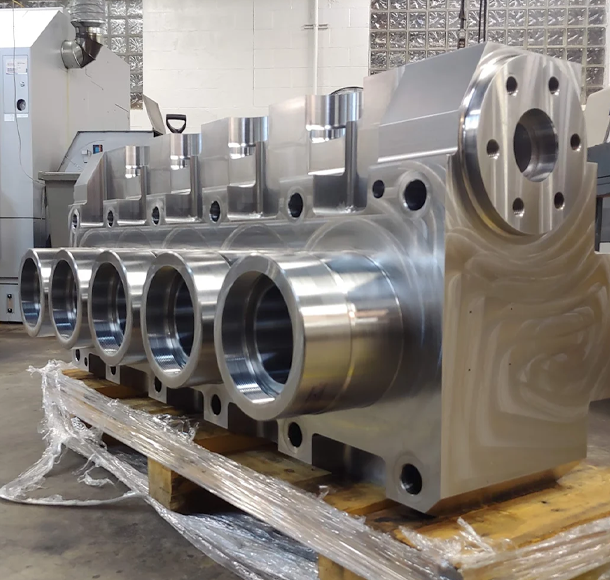 Machined block component